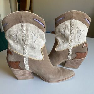 Dolce Vita V-Loral Multi suede western cowboy boots